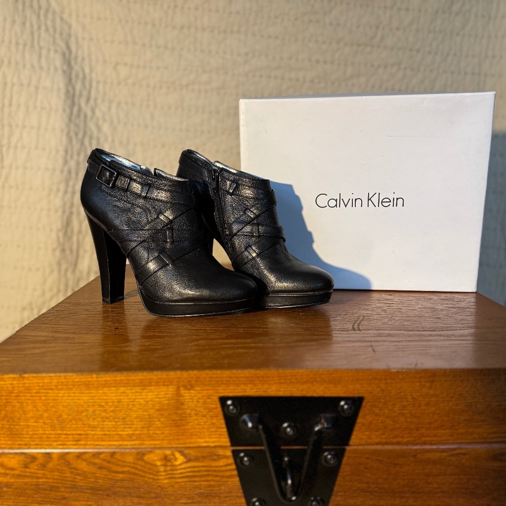Calvin Klein "Peg" Ankle Boots